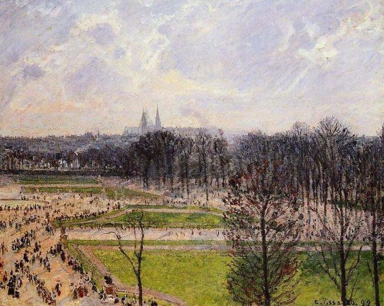 Camille Pissarro Tuileries Gardens Winter Afternoon Sweden oil painting art